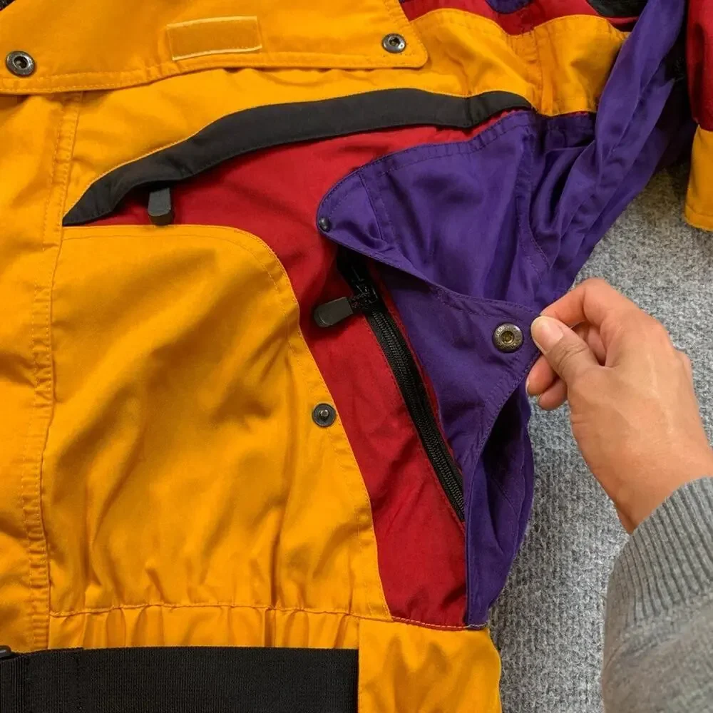 Vintage The North Face Ski Jacket Mens XL Belted TNFX‎ Winter Snow Belted Hooded